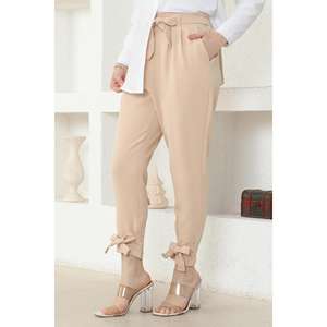 กางเกงลำลองผู้หญิงเอวสูงทรงขากว้างผ้าทอระบายอากาศดี แต่งลายทาง เหมาะสำหรับใส่ทำงานในฤดูใบไม้ร่วง - Product Image 6