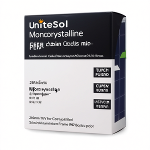 Panneau solaire monocristallin PERC demi-cellule UniteSol 370W 210mm certifié TUV avec cadre en aluminium et boîtier de jonction IP67 - Product Image 2