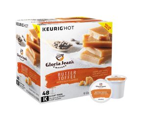 Cafés Gloria Jean's Coffees Butter Toffee, dosettes Keurig K-Cup individuelles, café aromatisé torréfié moyen, 48 unités - Product Image 4
