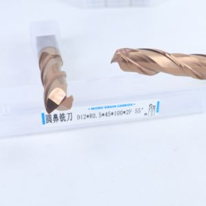 Fresa a Doppia Scanalatura in Carburo Solido con Punta Arrotondata, Utensile di Precisione per Fresatura CNC per Macchine da Taglio del Legno - Product Image 6