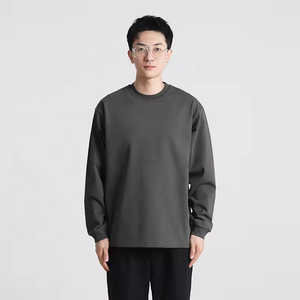 OEM unisex sweatshirt Wholesale Custom Long Sleeve 100% Cotton 240g jersey Shirt Crew <b>Neck</b> <b>light</b> weight sweatshirt - Product Image 3
