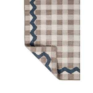 Alfombra Kilim de Lana Tejida Plana Gris y Negra Alhambra ADWL-13292 para Decoración de Sala de Estar, Pasillo, Alfombra Rectangular de Yute para Decoración de Habitaciones - Product Image 5