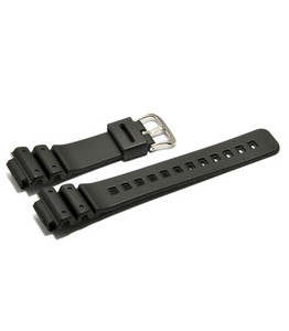 DW6695 DW6600 DW6000 DW5900 QX-CGG1 wxcu สายนาฬิกาเรซิ่นสีดำ16มม. เข้ากันได้กับ QXE72 304H5A-10430837 - Product Image 3