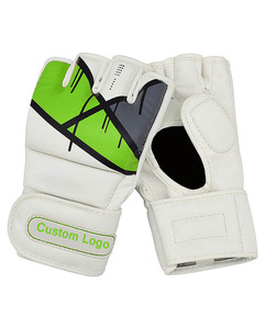 Guantes de MMA Profesionales de Alta Calidad, Cuero Vacuno, Cierre de Velcro, Suaves y Cómodos, Impresión de Logotipo Personalizado, Personalizables - Product Image 1