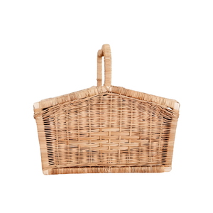 Venta al por mayor de mimbre de ratán cesta de Picnic de mimbre rústico Mochila De Picnic bolsa con cubierta - Product Image 3