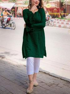 Bordado personalizado Salwar Kameez Casual Wear vestido nuevo diseño pakistaní césped Vestidos para mujeres indio y paquistaní ropa - Product Image 6