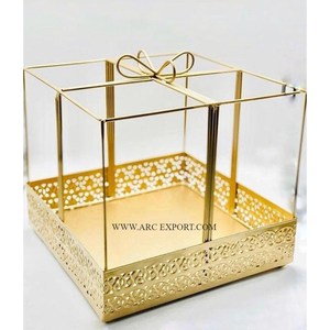 Cesta de metal para Decoración de mesa chapada en oro y hierro para bodas y fiestas de cumpleaños, cesta de regalo con calidad superior al precio más bajo - Product Image 3