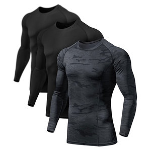 Custom OEM Men Rash Guard Quick Dry <b>Compression</b> Top Long Sleeve Fitness Gym MMA Surfing Sportswear 2025 - Product Image 1