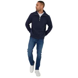 เสื้อสเวตเชิ้ตคอปกทรงโอเวอร์ไซส์ ผ้าฟลีซคอตตอน ย้อมสีแบบ High Street  ลายพิมพ์ครึ่งซิป สำหรับผู้ชาย  แบบเรียบ  รับผลิตตามสั่งขายส่ง - Product Image 3