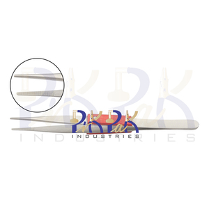 Pinzas rectas con empuñaduras de fibra para soldar Longitud total 8 pulgadas Hecho de acero inoxidable Fabricación de joyas Pinzas artesanales - Product Image 1