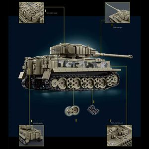 968 + pièces allemand tigre <span class=keywords><strong>char</strong></span> lourd T34 unisexe <span class=keywords><strong>jouet</strong></span> militaire éducatif modèle Ww2 armée <span class=keywords><strong>guerre</strong></span> réservoir bloc et modèle blocs <span class=keywords><strong>de</strong></span> construction ensembles - Product Image 6