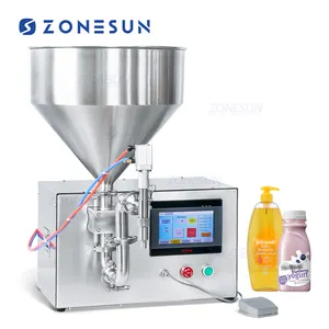 ZONESUN ZS-GTMP30L Grande Fluxo Bomba Magnética Servo Motor Mel Detergente Loção Líquida Pasta Máquina De Enchimento