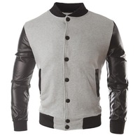 Vestes pour hommes sur mesure nouvelle veste en cuir manteau pour hommes motard poche en cuir PU veste d'hiver en cuir