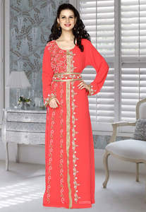 Farasha abaya marroquí Ropa de fiesta de boda Vestido de caftán con cuentas altas Vestido de caftán a la venta caftán - Product Image 2