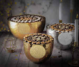 <b>Chocolate</b> Serving Bowl Tabletop Any Occasions Decoration Dessert and <b>Chocolate</b> Server Ware Bowl Set of 2 Metal <b>Ramadan</b> Special - Product Image 4
