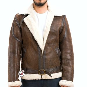 Chaquetas de cuero negro informales personalizadas para hombre nueva llegada elegante cuero genuino a prueba de viento para invierno montar motociclista - Product Image 1