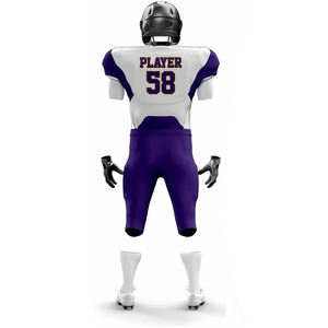 เครื่องแบบอเมริกันฟุตบอลสำหรับผู้ชายเครื่องแบบทีมพิมพ์ลายซับลิเมชันงานออกแบบโลโก้ได้ตามต้องการ - Product Image 3