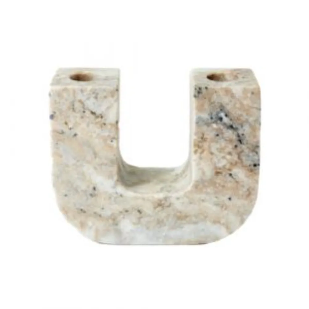 U Shape Marble Candle Holder Made Of Natural Marble Candle Stand For Home Hotel Supplies In Reasonable Price