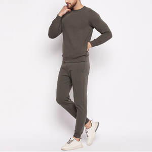 Conjuntos Deportivos de 2 Piezas para Hombre, Última Moda de Invierno, Color Sólido, 100% Algodón, Ropa Deportiva para Correr - Product Image 3