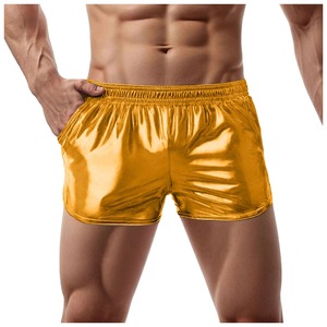Ropa interior sexy para hombre, novedad de 2025, pantalones cortos de cuero brillante, pantalones cortos de playa brillantes de tres colores con cintura elástica informal para hombre, pantalones cortos de gimnasio - Product Image 2