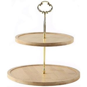 <b>New</b> Dessert Rack Cupcake Serving Tray Wooden Cake Stand With Steel Base Eco Friendly Sustainable Handcrafted High Quality - Product Image 4