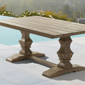 Table rectangulaire en bois de teck pour salon ou salle à manger, style moderne pour l'intérieur, agréable et durable - Product Image 6