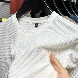 Camisetas de Hombre de Lona de Poliéster y Algodón, Sólidas, Ligeras, 220 g/m², Diseño de Logotipo Personalizado, Impresión Digital, Cuello Redondo, Secado Rápido - Product Image 3