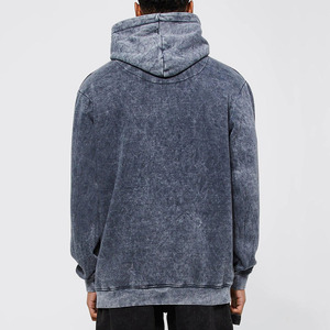 Haute qualité 100% coton lavé à l'acide Vintage sweat à capuche High Street Style décontracté hiver vieux pull lavé Look sweats à capuche - Product Image 2