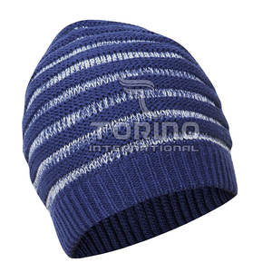 หมวกบีนนี่ผ้าวูลถักแจ็คการ์ดดีไซน์ใหม่หมวกบีนนี่2025ผลิตตามสั่ง100% - Product Image 4