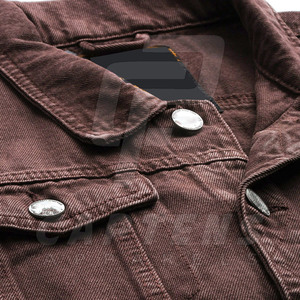 Meilleur prix Hommes Veste en jean Couleur unie Veste en jean confortable Veste d'hiver en jean à vendre - Product Image 6