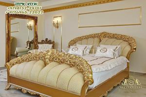 Lit double super king size en teck, design moderne, couleur personnalisée, meubles de chambre à coucher, table de chevet en vente - Product Image 3