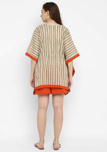 ชุดเดรสสตรี2ชิ้นสไตล์โบโฮและฮิปปี้,ชุดมินิสั้นเซ็กซี่สำหรับผู้หญิงแขนสามส่วนสำหรับวันหยุด - Product Image 4