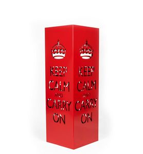 Porte-parapluie d'intérieur d'hôtel de couleur rouge support de stockage de forme carrée ombre royale enduite de poudre parfaite pour la décoration d'intérieur à la maison - Product Image 1