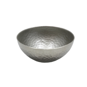 Design martelé fer forme ronde bol de service alimentaire argent fini cuisine et table servant et bols décoratifs faits à la main en vrac - Product Image 1