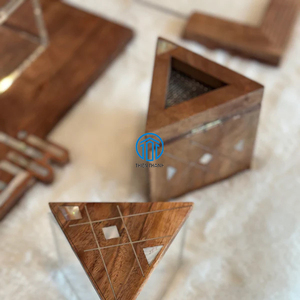 Elegante quemador de incienso de madreperla de madera árabe con bandejas quemadores de vacaciones Mubkhar para Ramanda árabe hecho en Vietnam - Product Image 6