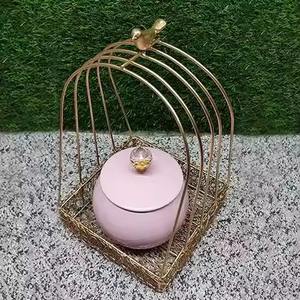 Vente en usine moderne et élégante panier cadeau décoratif panier de rangement en mailles métalliques avec pot nouveau design - Product Image 5