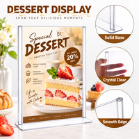 Support en acrylique de haute qualité, logo personnalisé, panneau d'affichage transparent pour la publicité des menus de restaurant, promotion