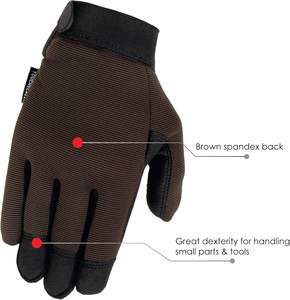 Gants de travail de sécurité de mécanicien en cuir de qualité supérieure résistants aux coupures TPR Protection du travail résistant aux chocs gants de travail mécaniques - Product Image 3