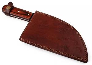 Couteau professionnel fait à la main en acier au carbone Chef cuisine couperet couteau couperet avec gaine en cuir - Product Image 3