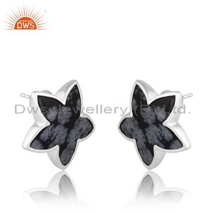 Elegant <b>Star</b> Stud 925 Sterling Silver Earring With Natural Gemstone Manufacture Supplier - Product Image 3