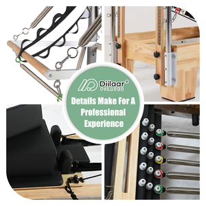 Prix d'usine : Demi-tourneur en bois de chêne avec <span class=keywords><strong>barre</strong></span> coulissante Infinity pour <span class=keywords><strong>Pilates</strong></span> Reformer, idéal pour la salle de sport - Product Image 2