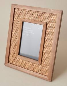 Best Selling Handmade Wood Rattan <b>Photo</b> <b>Frame</b> with Custom Logo <b>Digital</b> Printing 1 Color for Home Decoration - Product Image 1