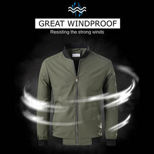 Chaqueta Bomber de Nailon y Poliéster en Oferta Online, Chaqueta Bomber para Hombre con Impresión de Logotipo de Marca Privada - Product Image 4