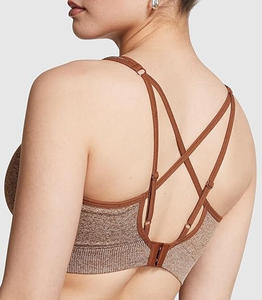 Customizable Girls' Lightweight Seamless High Support Workout Activewear Top Plus Size Yoga Fitness Gym Outdoor Sports Bra - Product Image 2