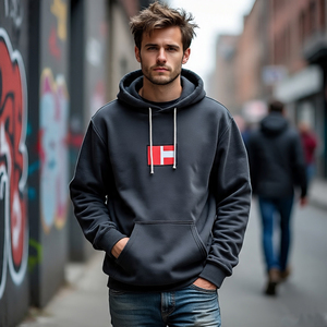 Déchiré 380gsm unisexe poids lourd en détresse broderie coupe et coudre fermeture éclair Vintage Patch hommes lavage à l'acide sweat à capuche zippé - Product Image 2