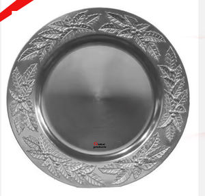 Placa de cargador de acero inoxidable de metal con acabado dorado de última apariencia para restaurante y bar de hotel - Product Image 5