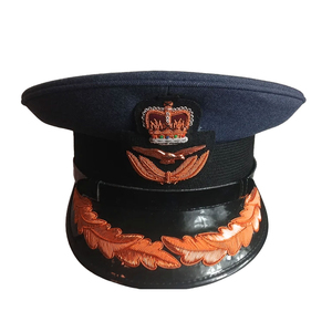 หมวกกะลาสีสำหรับงานพิธีแบบปรับได้หมวกปักโลหะสีน้ำเงินเข้มหมวกยอดหมวกทำจากโรงงาน - Product Image 6