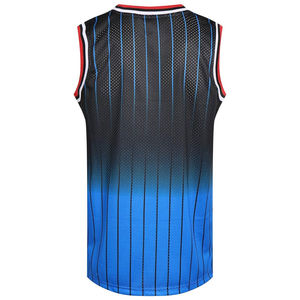 Camiseta de baloncesto de entrenamiento Black-Royal Gradient personalizada Camiseta reversible transpirable y sostenible - Product Image 2