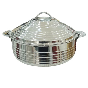 Pot de service de nourriture de concepteur élégant simple plat de casserole classique en acier inoxydable Dessert affichage pot chauffé de nourriture à bon prix - Product Image 4