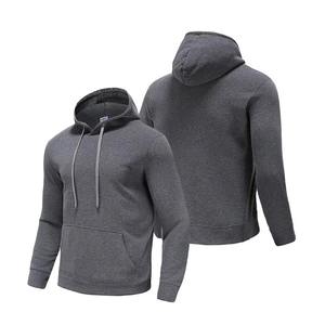 Sweat à capuche bleu clair pour hommes de grande taille avec logo personnalisé nouveau design à capuche mélangé de polyester respirant délavé à l'acide vente en gros - Product Image 6